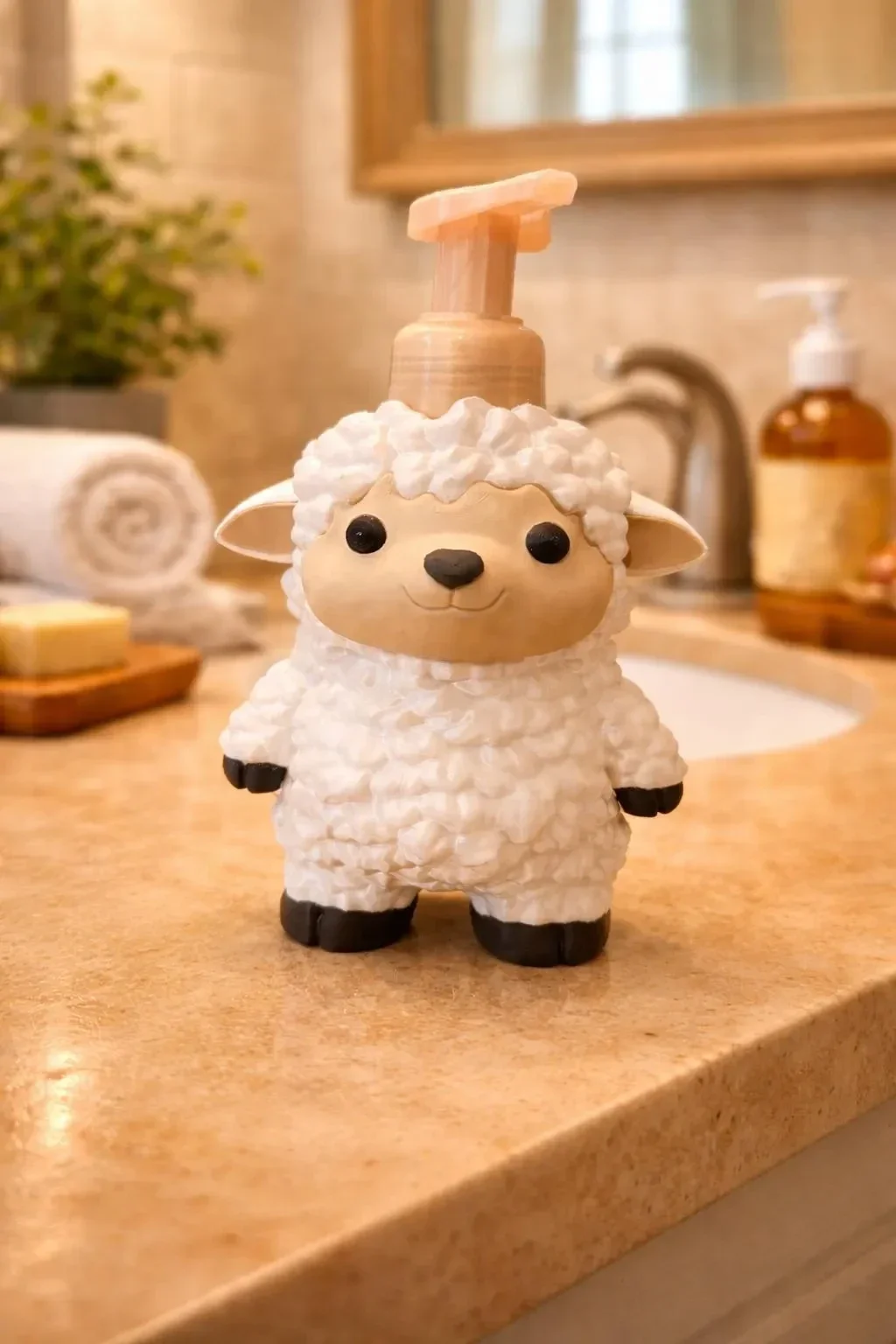 Sheep Soap Dispenser | Farmhouse Kitchen Bathroom Decor
