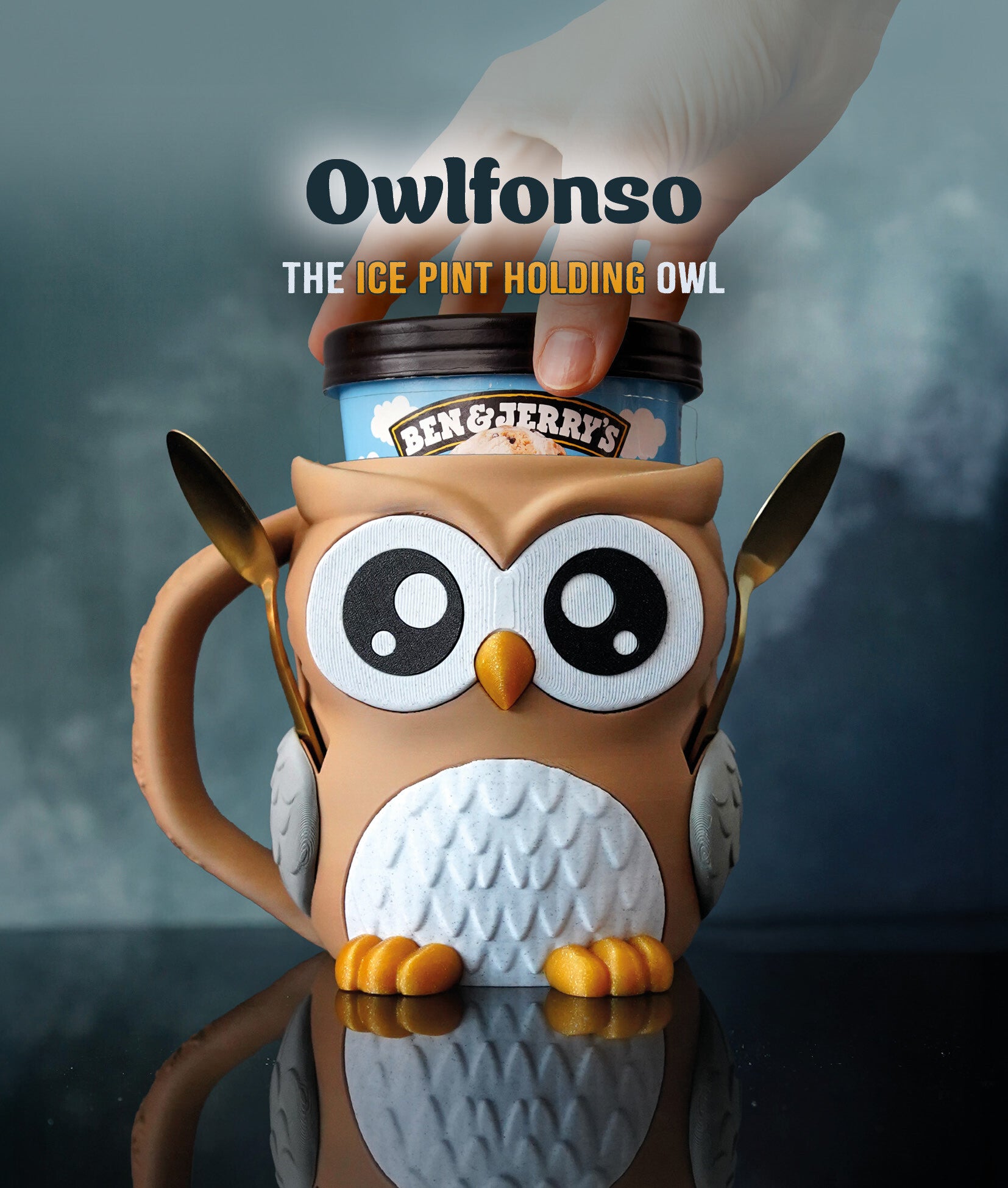 Owl Ice Cream Pint Holder