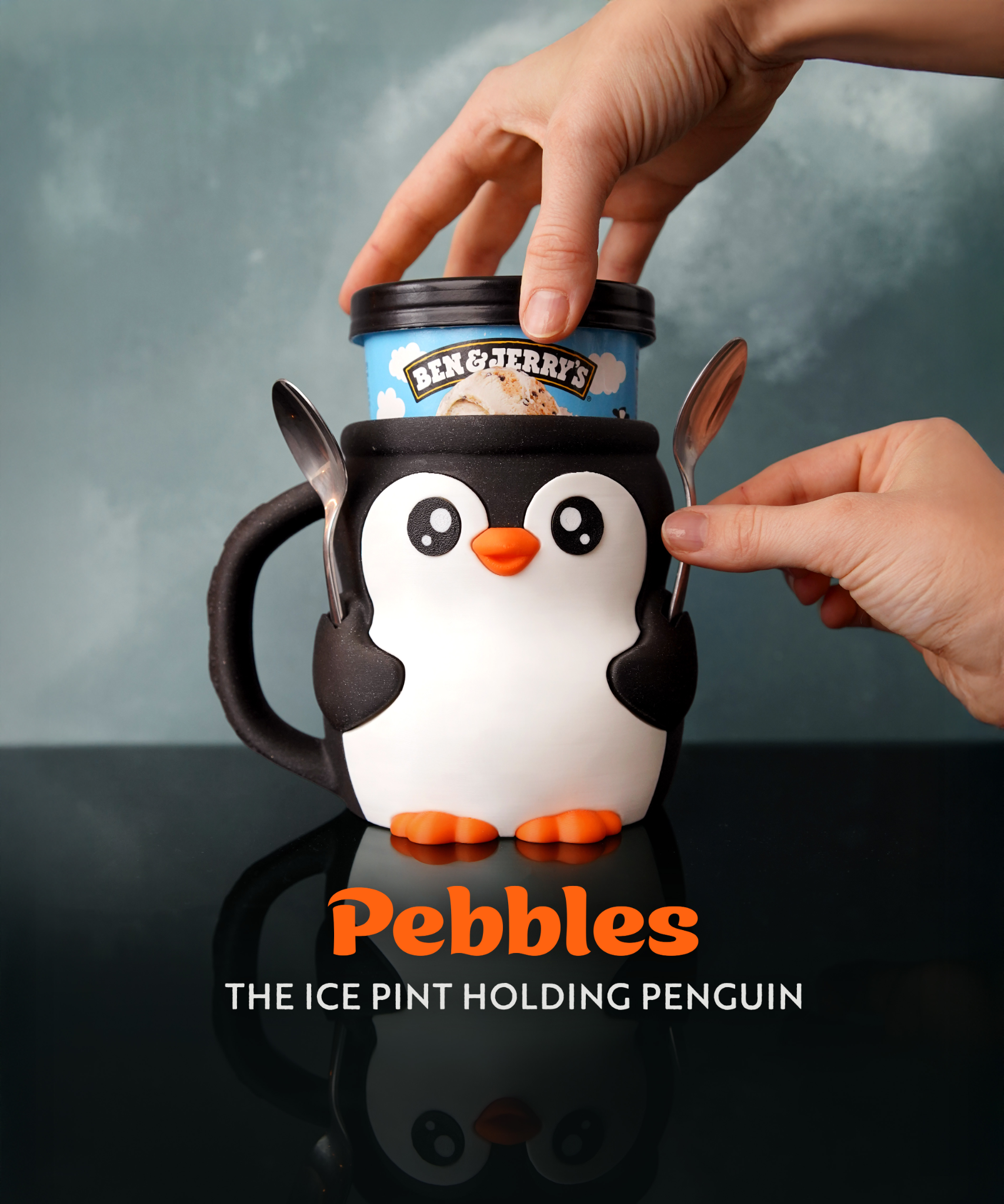 Penguin Ice Cream Pint Holder