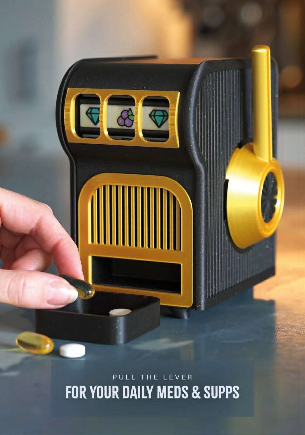 Pill-O-Matic -- Slot Machine Pill Dispenser