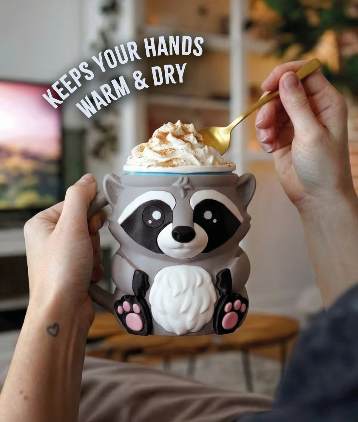 Raccoon Ice Cream Pint Holder