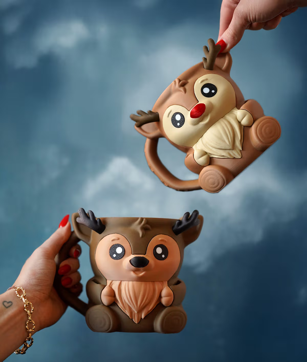 Reindeer Ice Cream Pint Holder