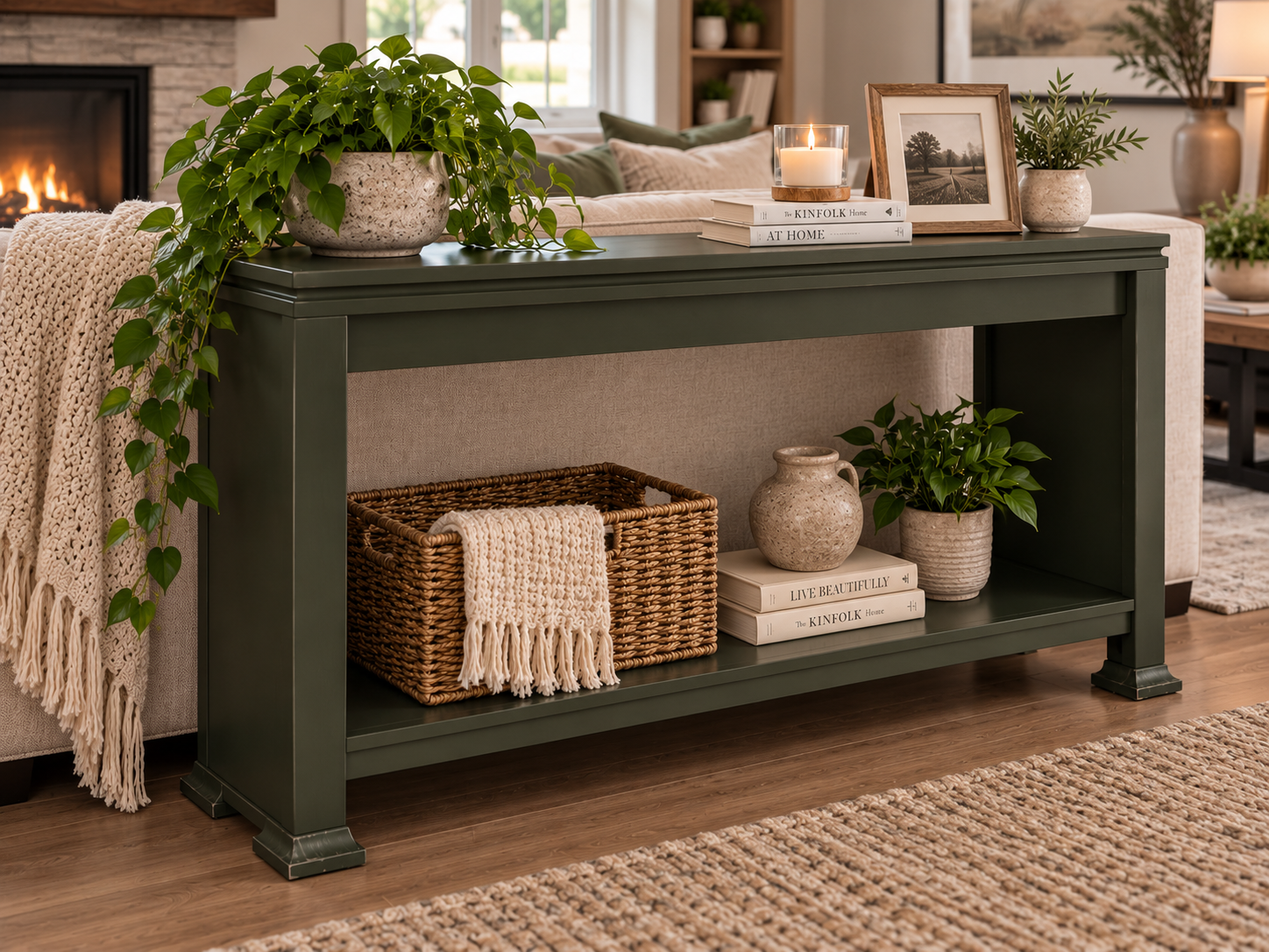 Army Green End Table