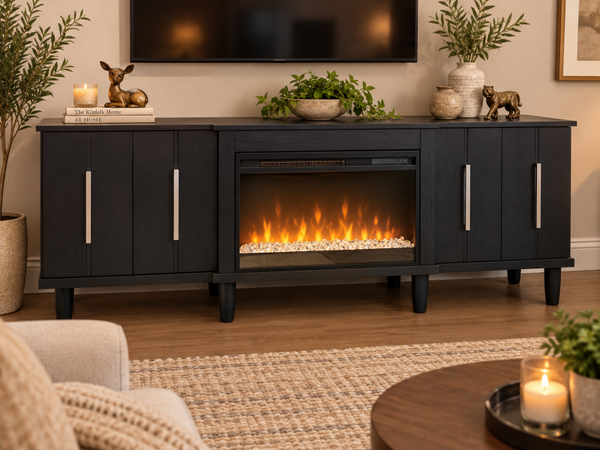 76in Electric Fireplace