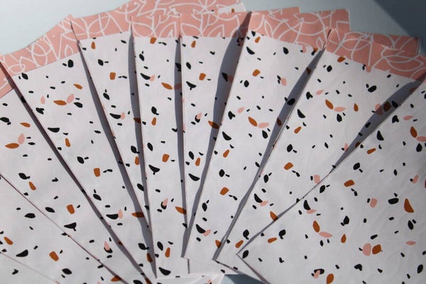 Oranje blaadjes zakjes