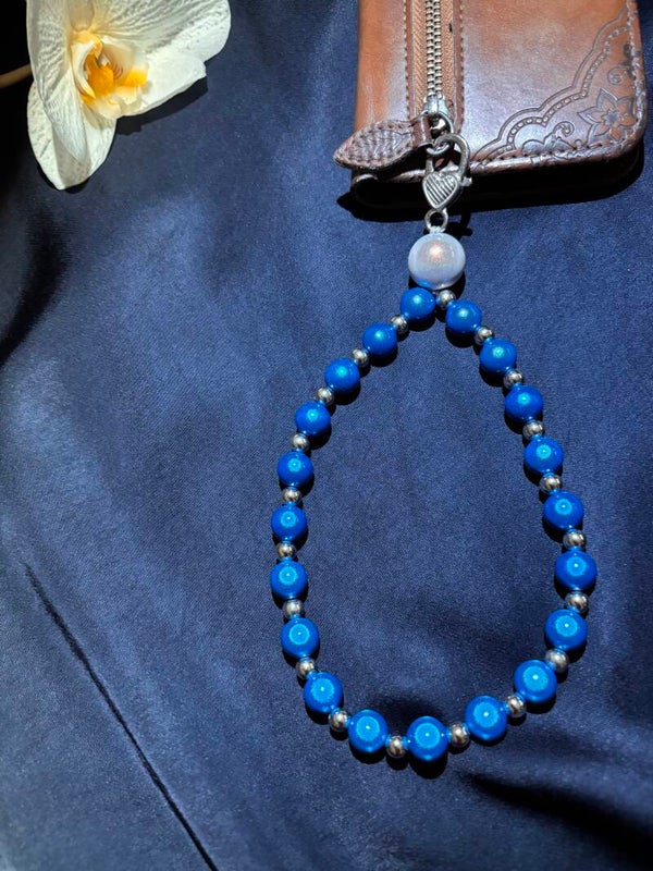 Handykette - Magic Pearls - Blau