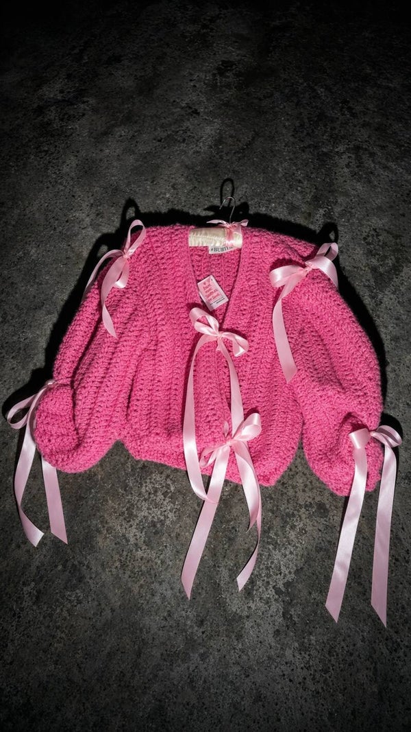 "Pink Bow" CARDIGAN