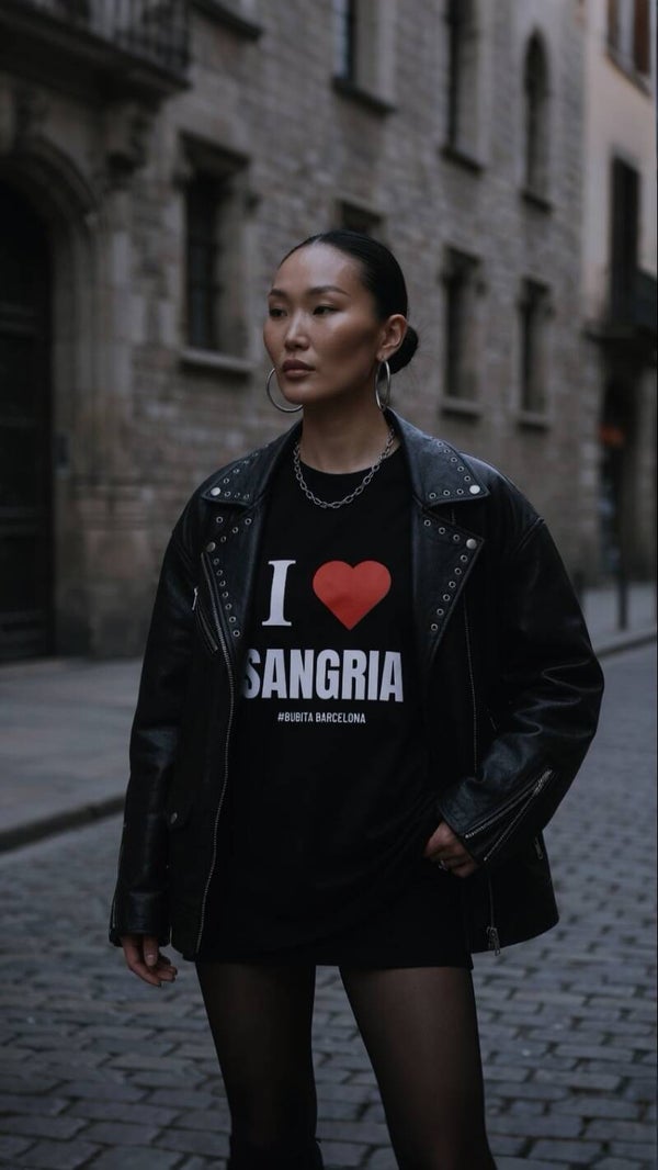 T-Shirt I ❤️ SANGRIA <black>