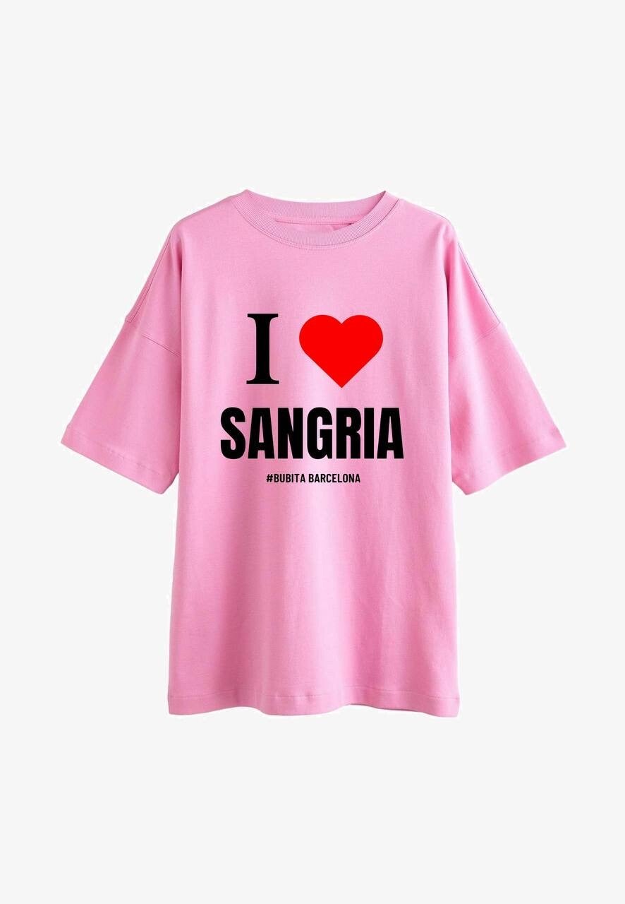 T-Shirt I ❤️ SANGRIA <pink>