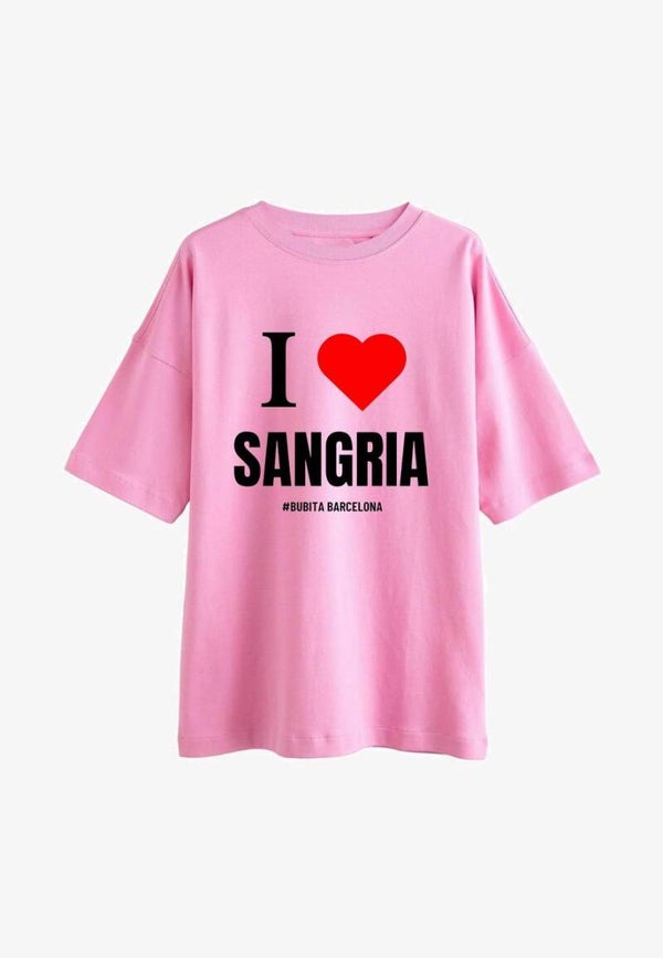 T-Shirt I ❤️ SANGRIA <pink>