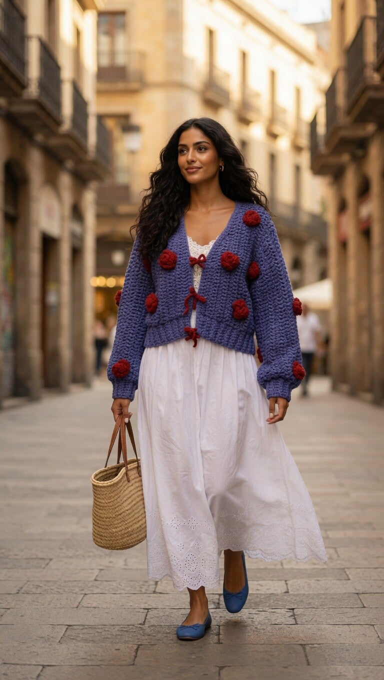 "Red Rose" CARDIGAN