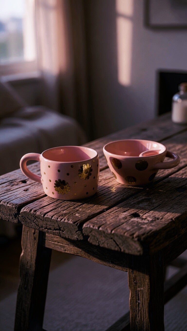 PINK CERAMIC MUGS