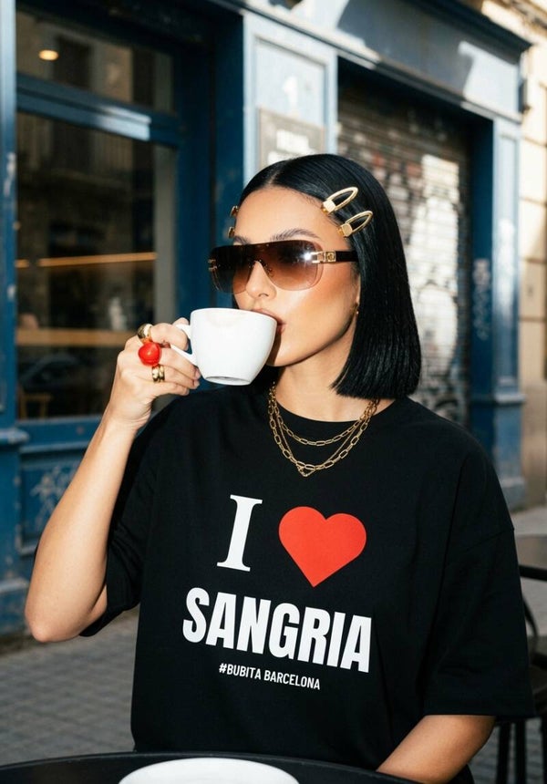 T-Shirt I ❤️ SANGRIA <black>