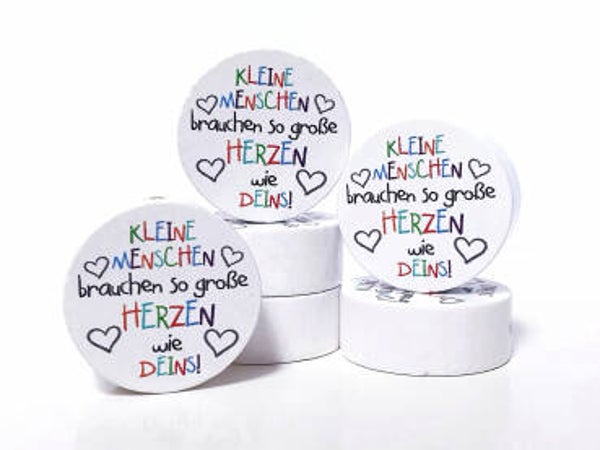 Kleine Menschen Motivscheibe Holz 3cm