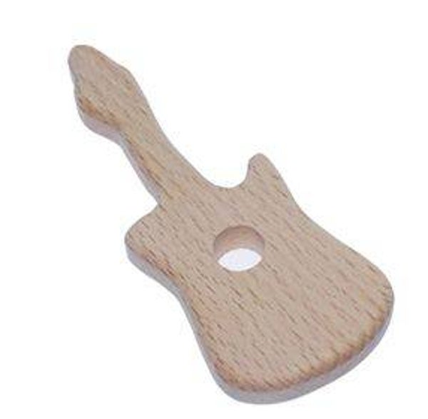 Gitarre Anhänger Naturholz