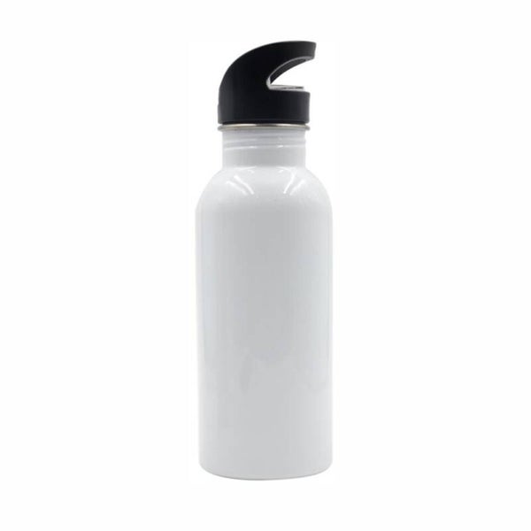 Subli-Print® Alu-Trinkflasche mit Halm Ø 73 mm white