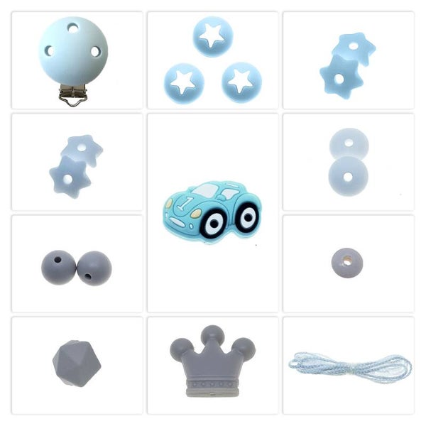 Bastelset Nuggikette babyblau