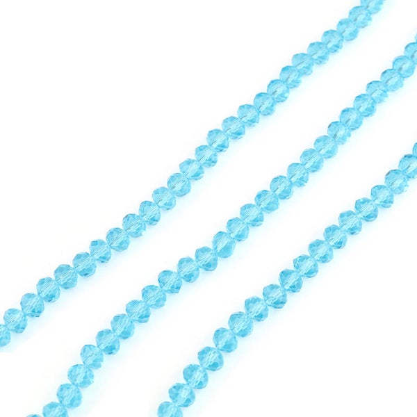Glasschliffperlen 6mm hellblau