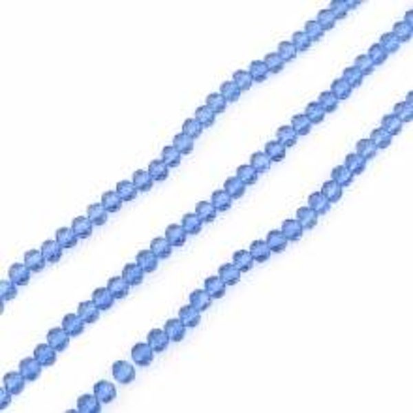 Glasschliffperlen 6mm azurblau