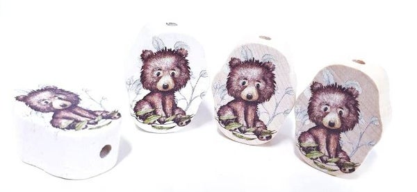 Bärchen Formperle Holz