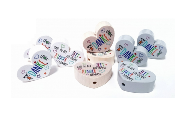 Danke, dass du dir Zeit für unsere Kinder nimmst Motivherz Holz