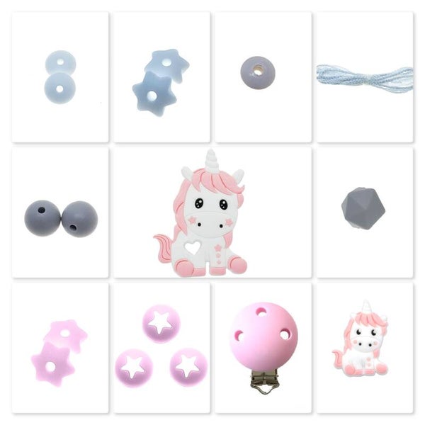 Bastelset Beisskette babyrosa