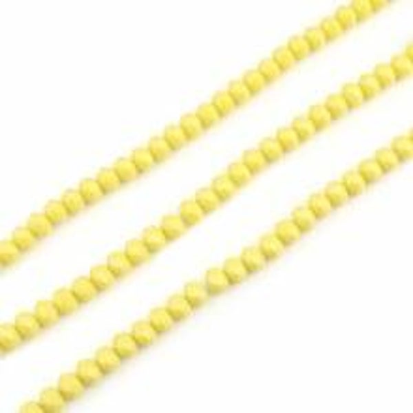 Glasschliffperlen 4mm gelb