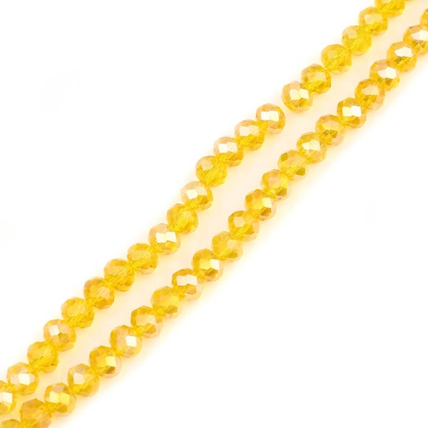 Glasschliffperlen 8mm gold