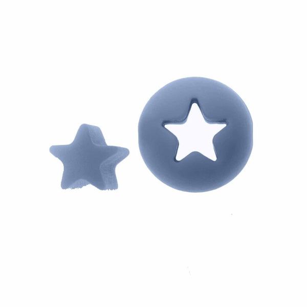 Sternperlen blau-grau