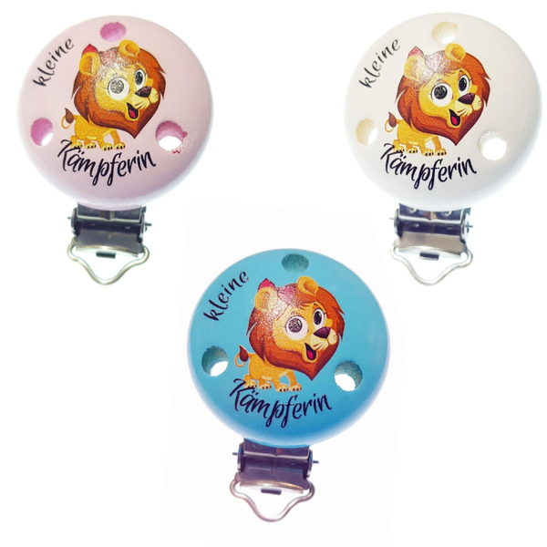 Holz Motivclip Kleine Kämpferin