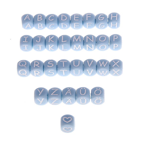 10mm Buchstaben babyblau