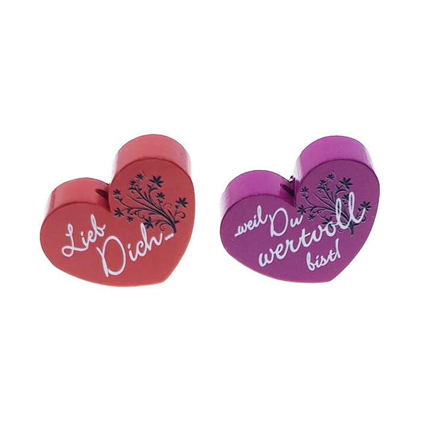 Lieb dich weil du wertvoll bist Motivherz Holz