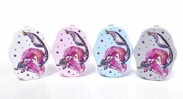 Meerjungfrau Formperle Holz