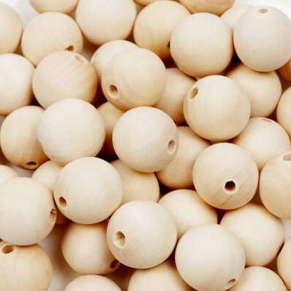12mm Naturholzperlen 50 Stk.