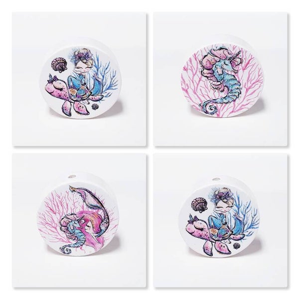 Meerjungfrau Motivscheibe 3cm Holz