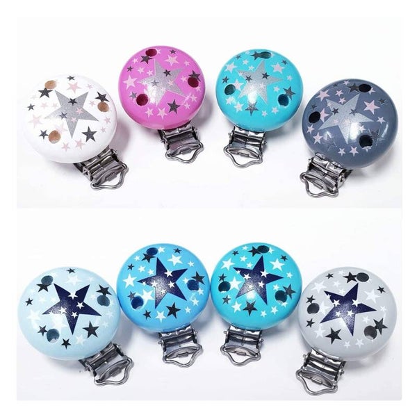 Holz Motivclip viele Sterne