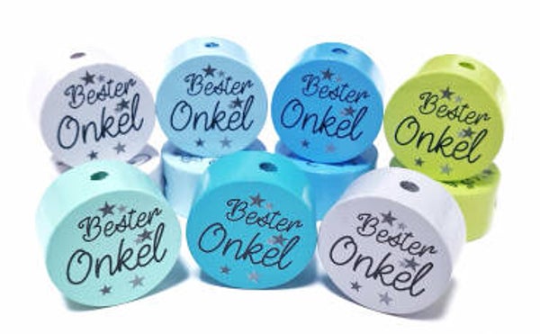 Bester Onkel Motivscheibe Holz