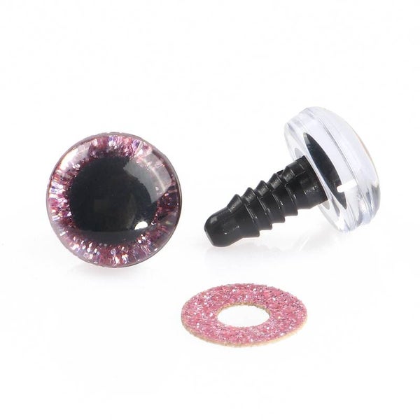 Sicherheitsaugen 12mm rosa