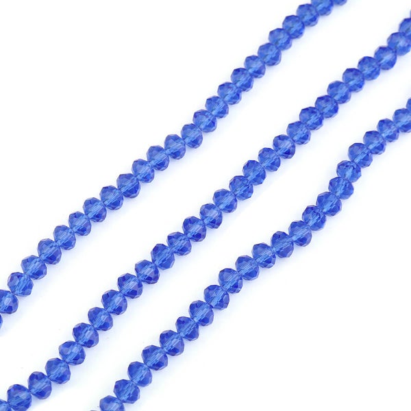 Glasschliffperlen 6mm saphirblau