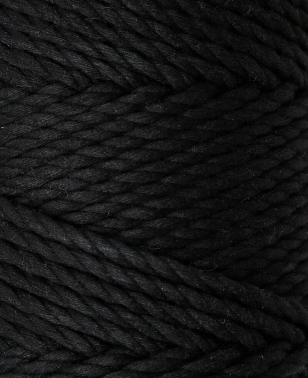 Makramee Garn schwarz 3 mm x ca. 90 m