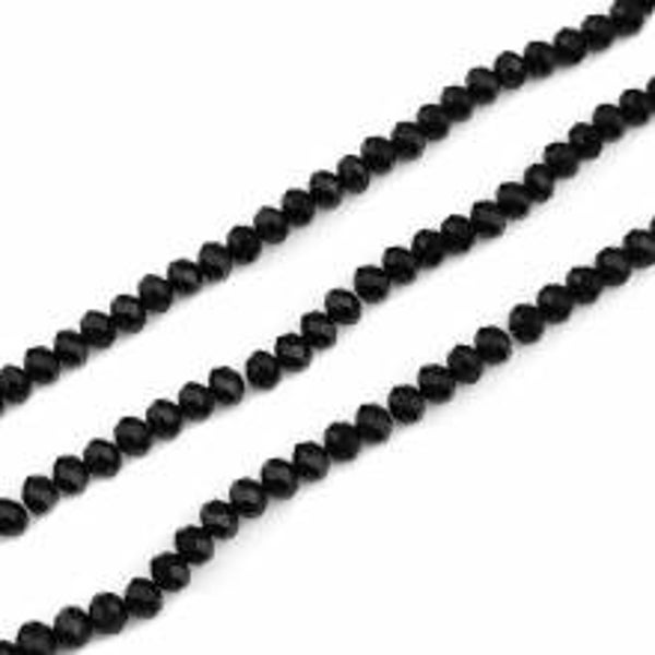 Glasschliffperlen 8mm schwarz