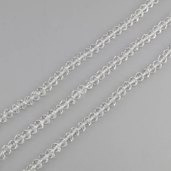 Glasschliffperlen 6mm transparent