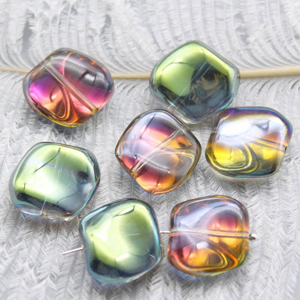 Muranoglas Perle lila 19mm x 17mm