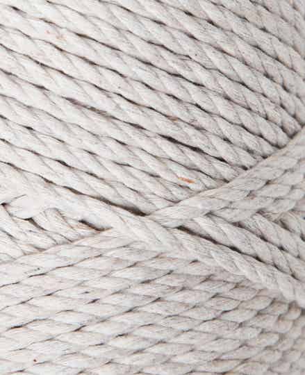 Makramee Garn hellgrau 5 mm x ca. 30 m