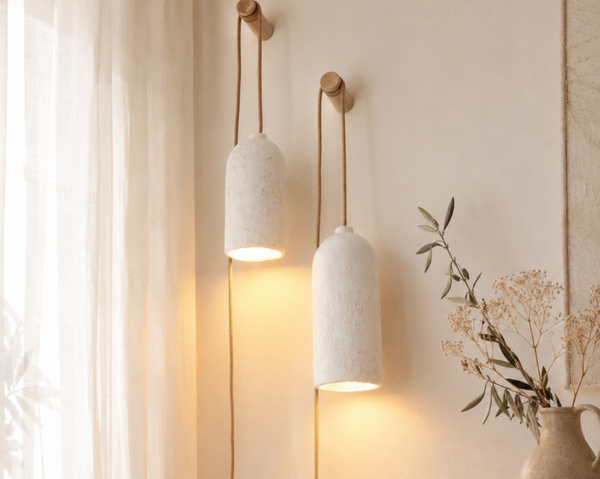 Japanse stijl wandlamp incl. snoer en bevestiging