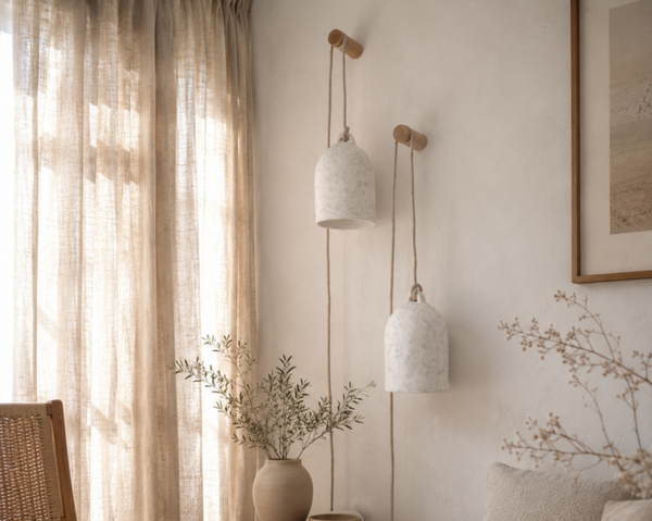 Japanse stijl wandlamp incl. snoer en bevestiging