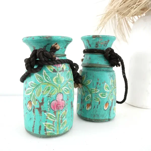 Houten Indiase vintage kruik