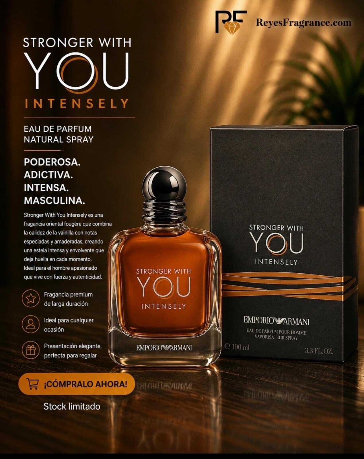 Emporio Armani Stronguer With You para Hombre - Eau de parfum