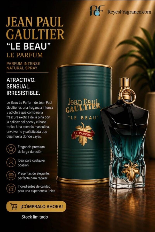 JEAN PAUL GAULTIER "LE BEAU" LE PARFUM PARFUM INTENSE NATURAL SPRAY