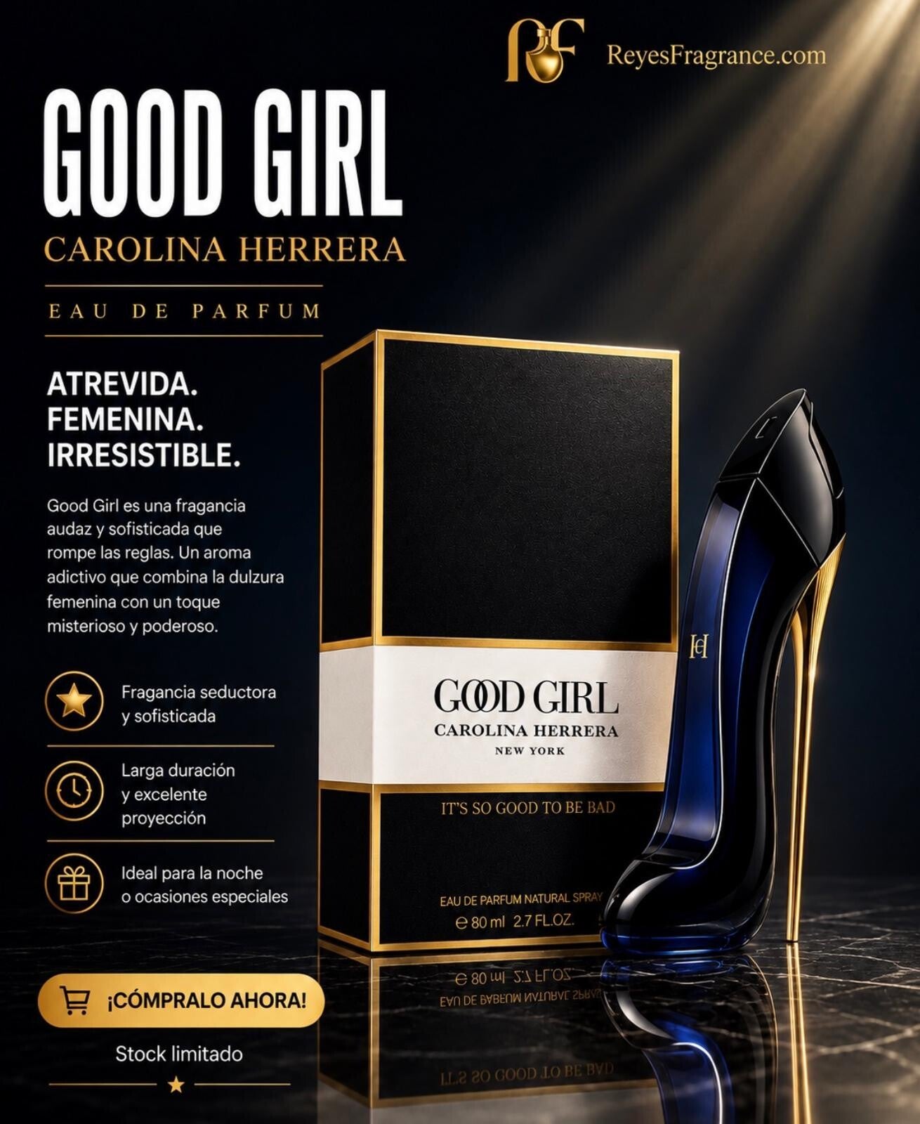 Carolina Herrera Good Girl Eau de Parfum (80 ml / 2.7 oz) – Perfume para Mujer
